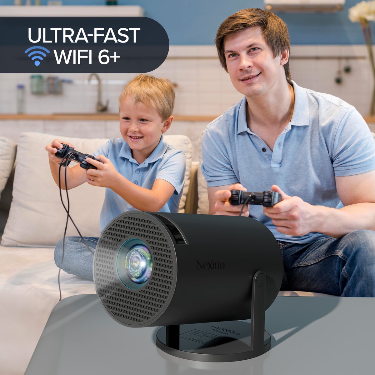 Nexino Beamer Full HD 8000 Lumen Home Cinema Android 11 Wifi 6 Bluetooth 5