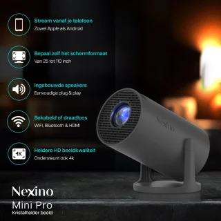 Nexino® Mini Beamer Pro - Draagbare Projector
