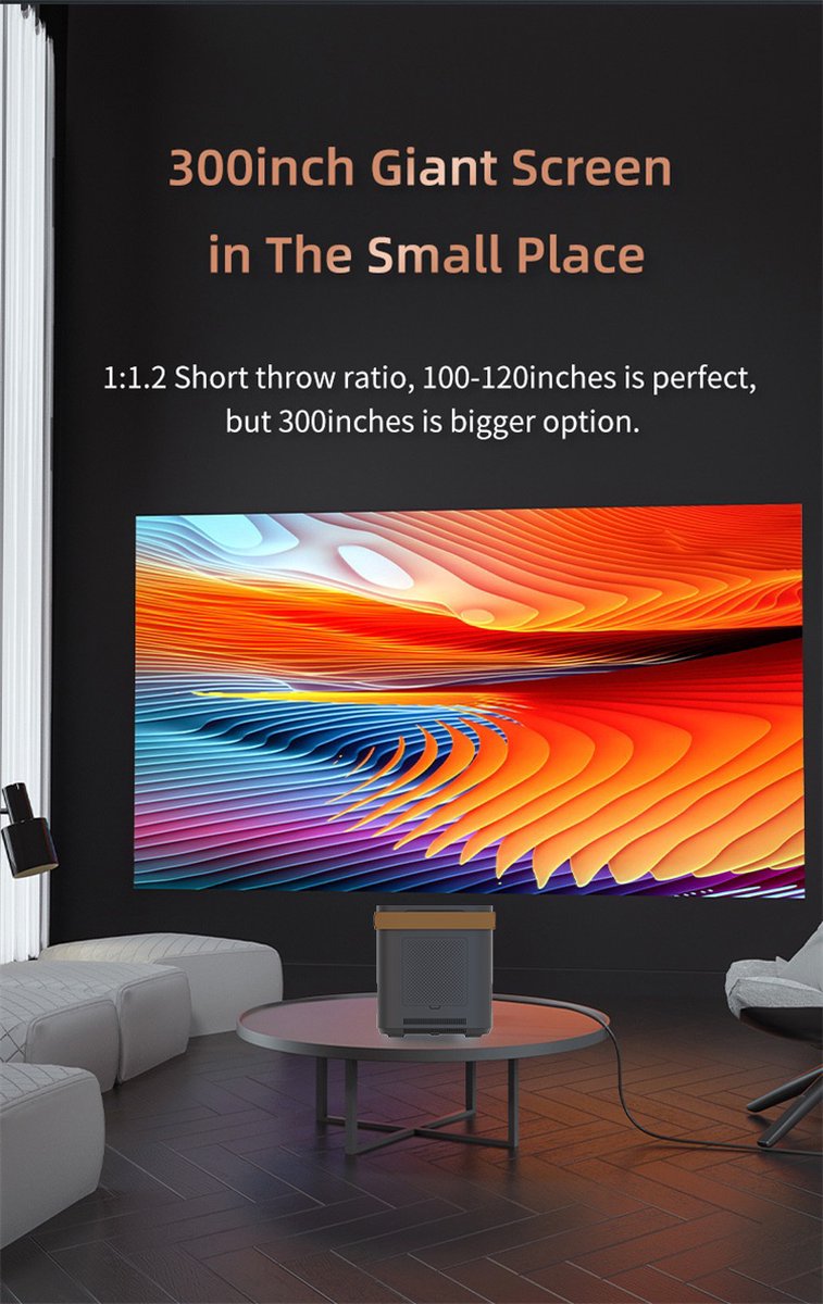 Ntech Full HD Draagbare Beamer Zwart