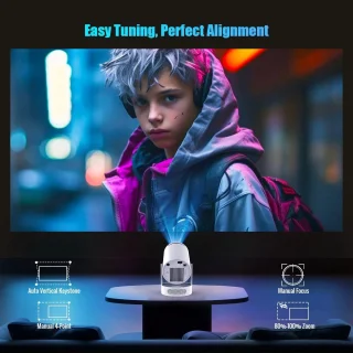 Ohana DT Magcubic 4K Projector Wit