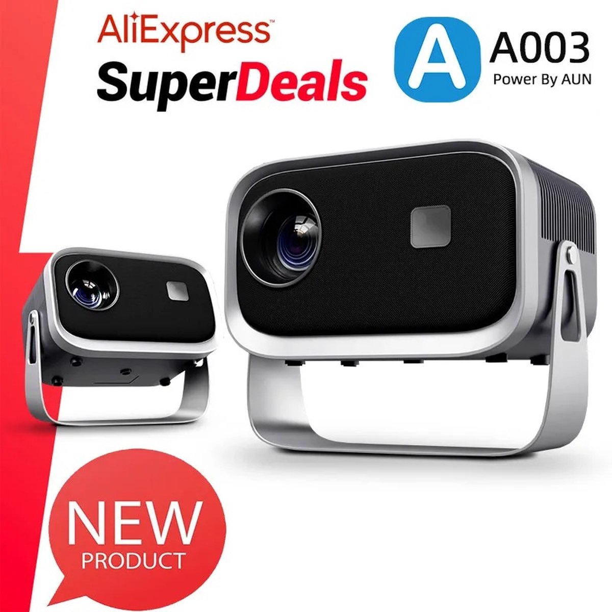 Overeem Mini Beamer 4K Wifi Met Afstandsbediening