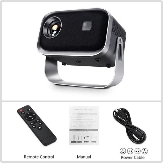 Overeem Mini Beamer 4K Wifi Met Afstandsbediening