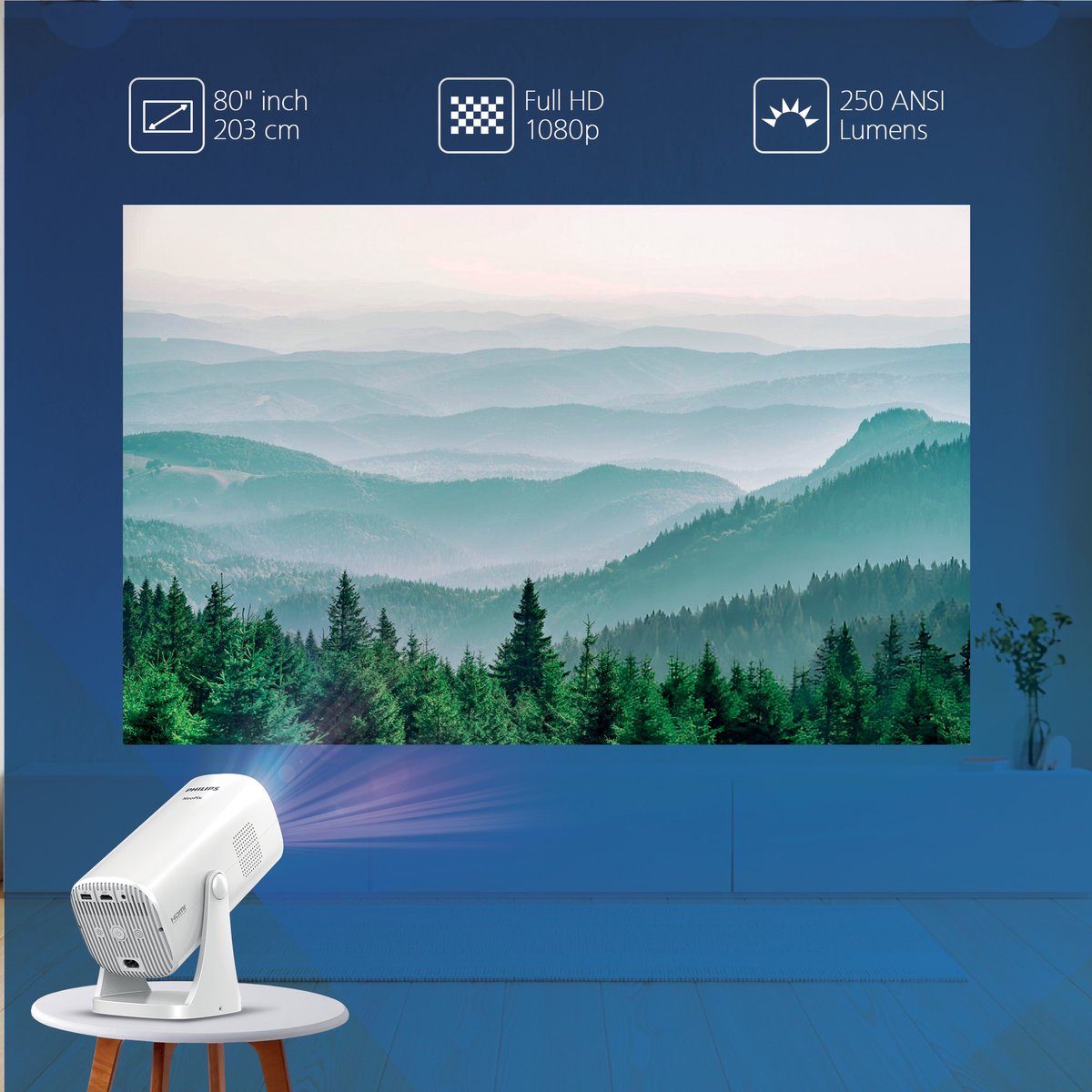 Philips NeoPix 230 Full-HD projector 80 inch