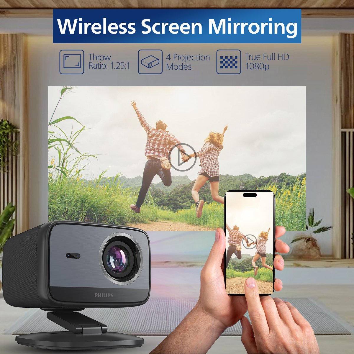 Philips NeoPix 450 Smart Full-HD projector met Google TV