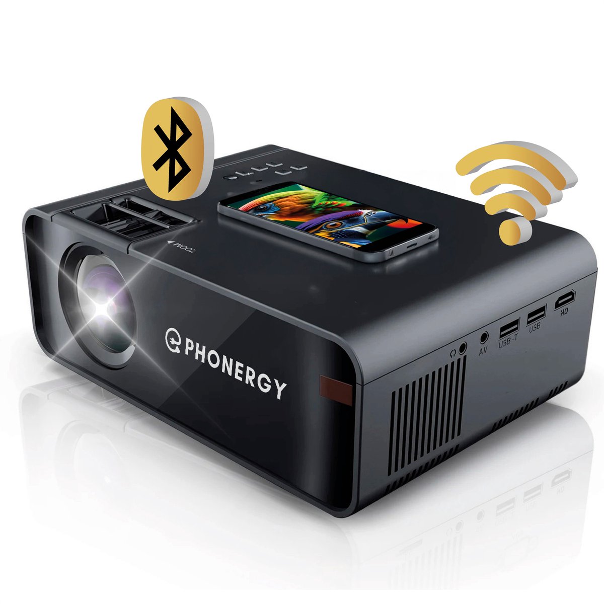 De Phonergy Lumora 2025 Mini Beamer Full HD Zwart in één oogopslag