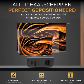 Phonergy Lumora 2025 Mini Beamer Full HD Zwart