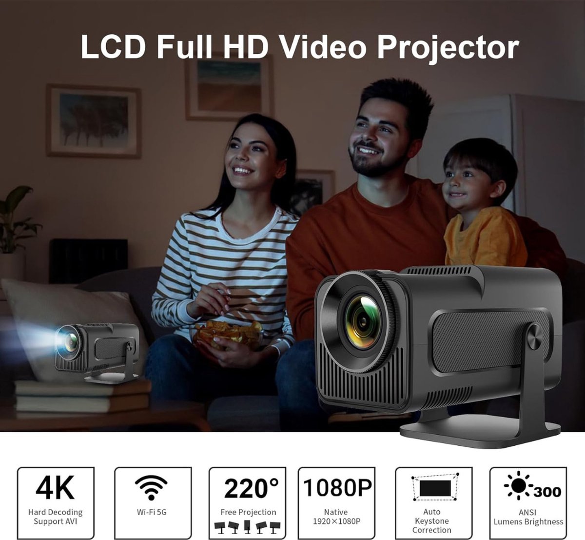 Plafondbeamer Mini Projector