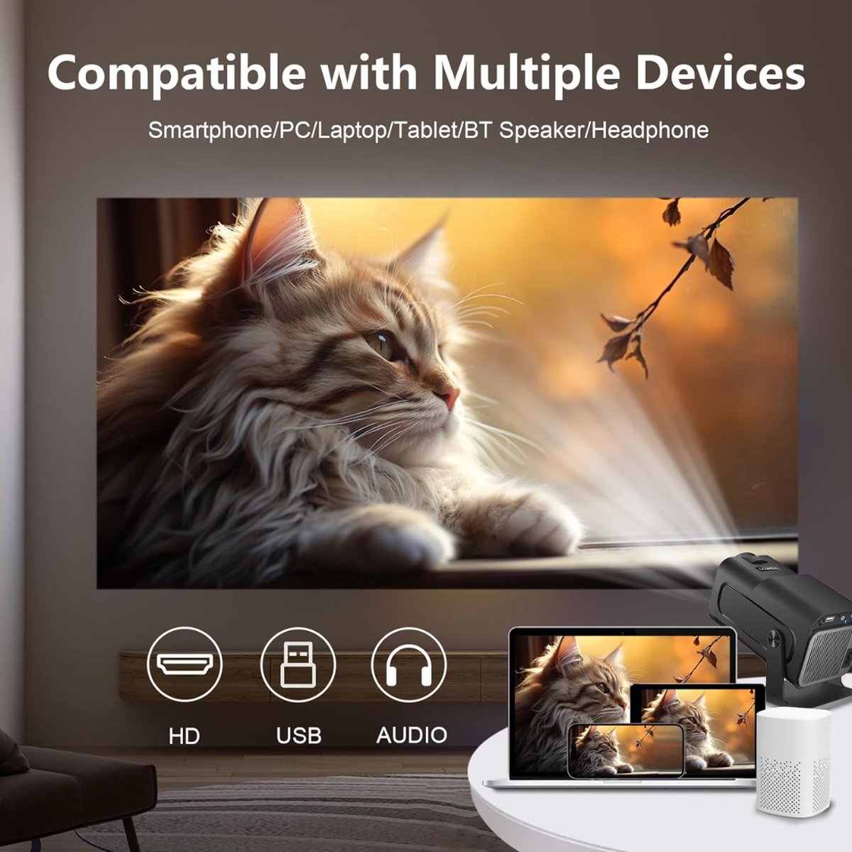 Plafondbeamer Mini Projector