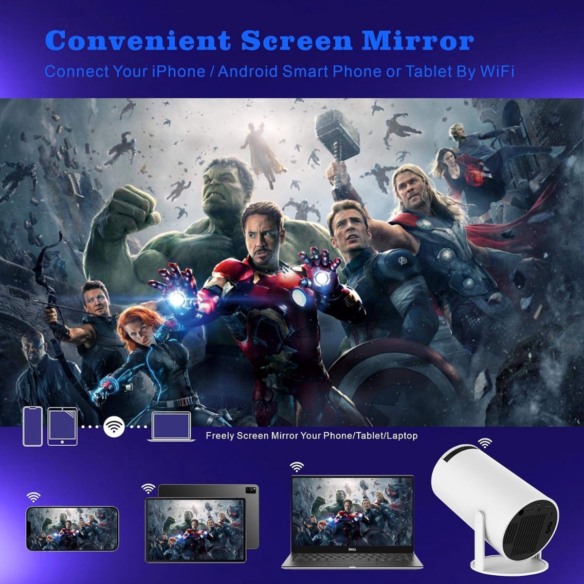 Plafondbeamer Projector Mini