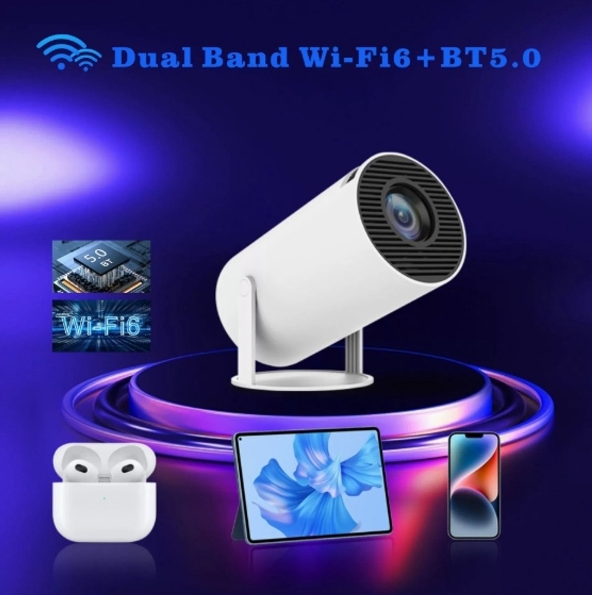 projector 4K draagbare LCD wit