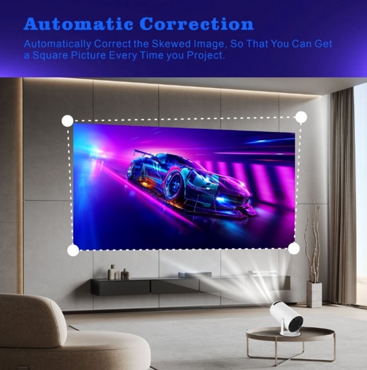 projector 4K draagbare LCD wit