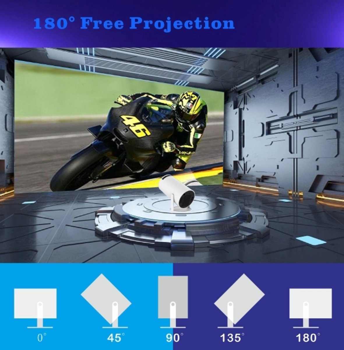 projector 4K draagbare LCD wit