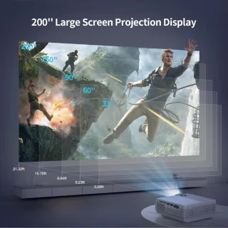 Projector 4K Mini Draagbaar Bluetooth 1080P