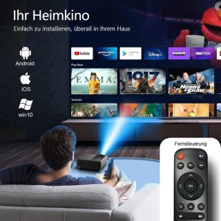 Projector 4K Mini Draagbaar Bluetooth 1080P
