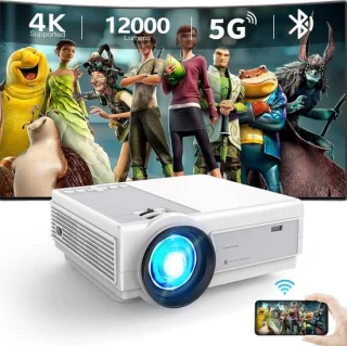 Projector 4K Mini Draagbaar Bluetooth 1080P