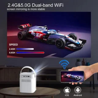 Projector Mini Beamer Draagbaar 5G Bluetooth