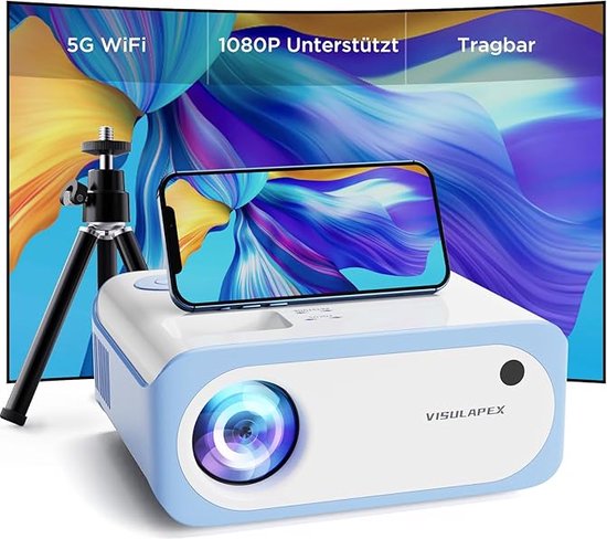 Projector V3 Full HD 1080P 9000 Lumens Wit
