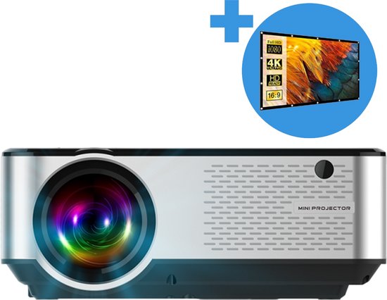 Proun Mini 4K Beamer met 120 inch Scherm