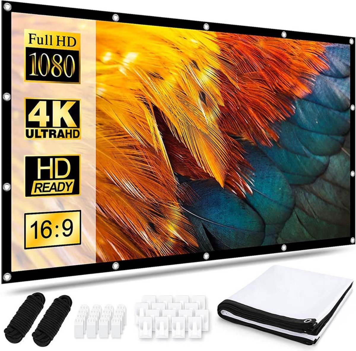 Wat vinden we goed aan de Proun Mini Beamer 4K Android 11.0 met 120 inch Projectiescherm