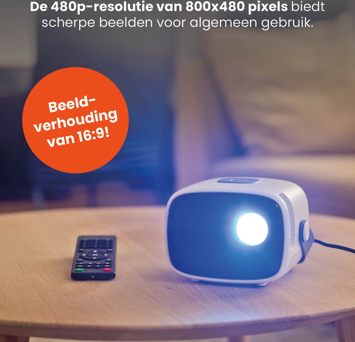 QLT Mini Beamer LED TV Projector Wit