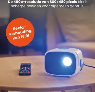 QLT Mini Beamer LED TV Projector Wit