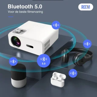 Reevi 2024 Mini Beamer 4K Model inclusief HDMI kabel