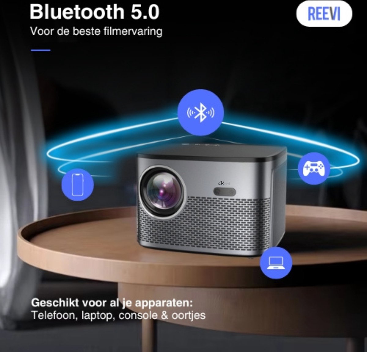Reevi 2025 Mini Beamer 4K Projector
