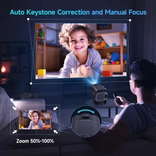 ROOTY Mini Projector - Draagbare Beamer Zwart