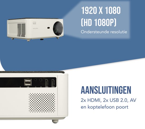 Salora 51BFM3850 LED projector 1920x1080 wit