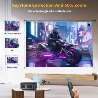 Serolux Android Wifi Full HD Projector 1920x1080P 30.000 Lumen Zwart
