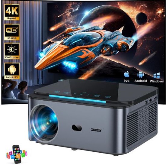 Serolux Android Wifi Full HD Projector 1920x1080P 30.000 Lumen Zwart review