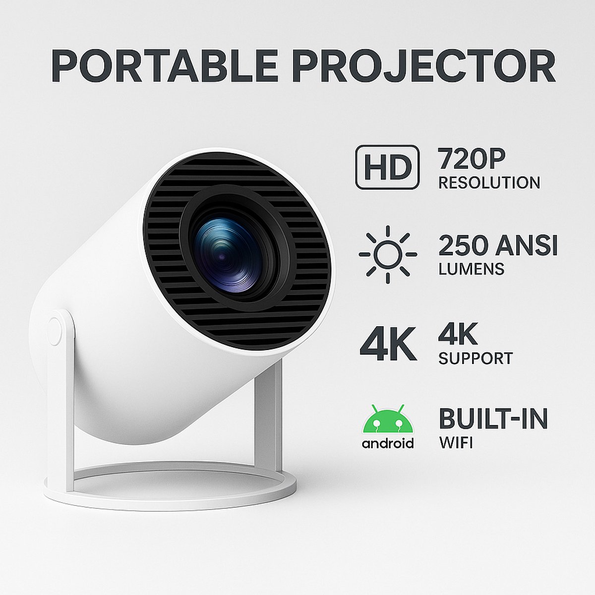 Wat vinden we goed aan de Smart Beamer 4K Draagbaar Android