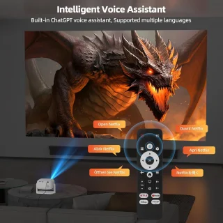 SnelShoppen 4K projector 1080p slimme videoprojector