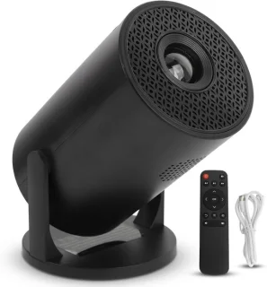 SnelShoppen - Draadloze mini projector 1080p met bluetooth, 270° verstelbaar