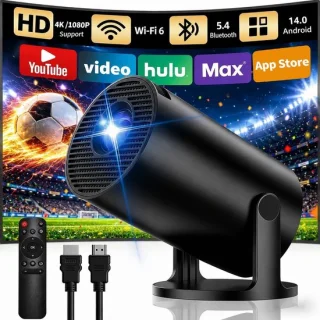 SnelShoppen draagbare mini beamer projector, zwart