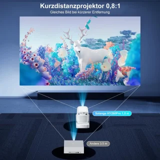 SnelShoppen - Mini Beamer Salange - Draagbare 8K Autofocus Projector met WIFI 6, Bluetooth 5.4, Auto Trapeziumcorrectie, 4K-ondersteuning, Smart Beame