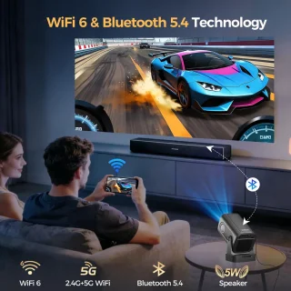 SnelShoppen mini draagbare projector 4K native 1080P