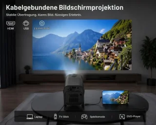 SnelShoppen mini-projector draagbare hd 1080p thuisbioscoopprojector