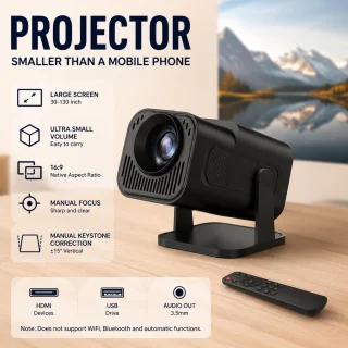 SnelShoppen mini-projector draagbare hd 1080p thuisbioscoopprojector