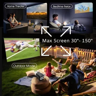 SnelShoppen portable beamer 4k mini projector