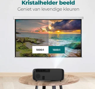 Spoused Full-HD Mini Beamer Zwart