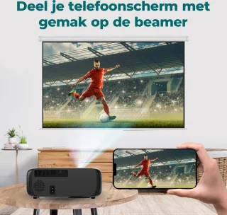 Spoused Full-HD Mini Beamer Zwart