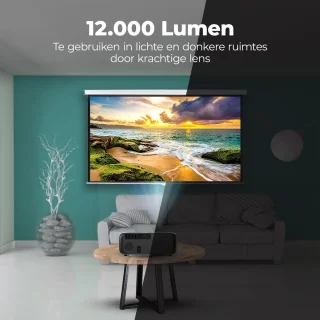 Spoused Full-HD Mini Beamer Zwart