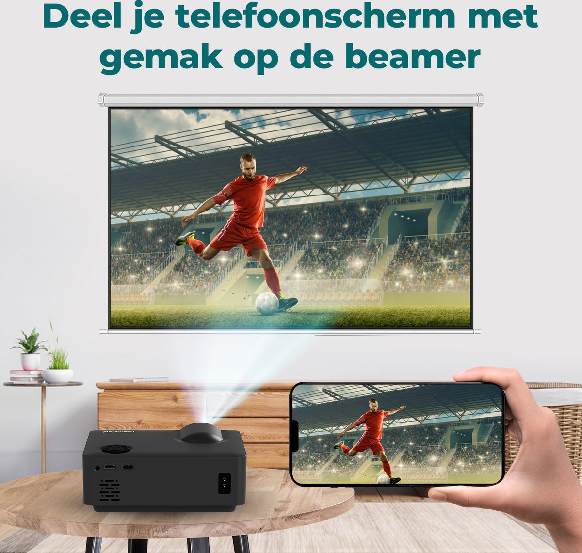 Spoused Mini Beamer Full-HD Zwart