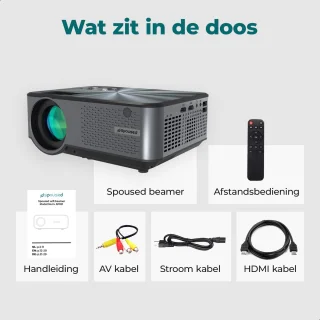 Spoused Mini Beamer Full-HD Zwart