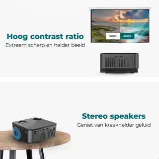 Spoused Mini Beamer Full-HD Zwart