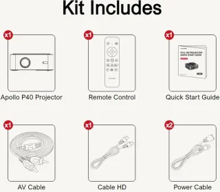Stemily Beamer 1080P Full HD WiFi Bluetooth HDMI