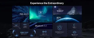 Stemily Beamer 1080P Full HD WiFi Bluetooth HDMI