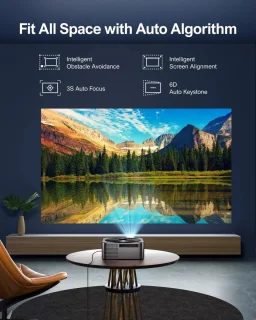 Stemily Beamer 1080P Full HD WiFi Bluetooth HDMI