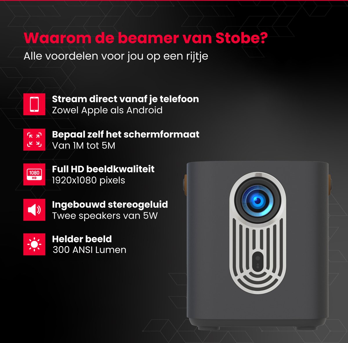 STOBE Comfort Mini Beamer Full HD